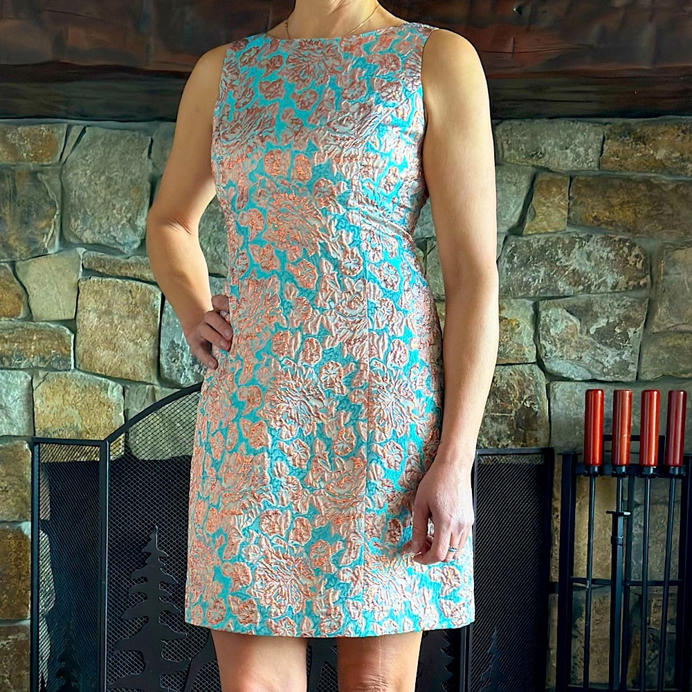 AIDAN by AidanMattox A-Line Dress, Turquoise&RoseGold - Sz.6
❗️Only Worn Once❗️